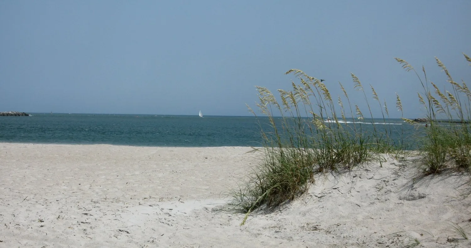 The shoreline at Wrightsville Beach, North Carolina
